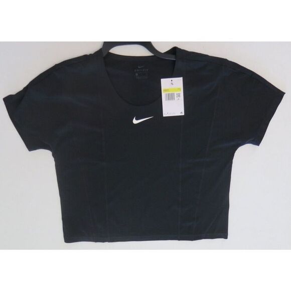 Nike DJ0915 010 Women’s Sz S Black Dri-Fit Athletic Running Jogging Shirt - Picture 3 of 4